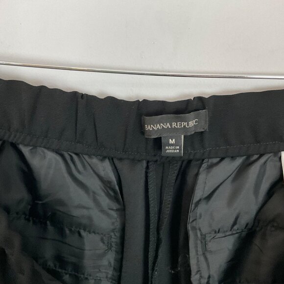 Banana Republic Pull On Tapered Ankle Pants Black Classic Career Size Medium Wom - Picture 4 of 4